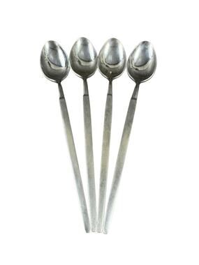 Vintage MCM SRI Stanley Roberts Astro Flatware Japan - 4 Long Iced Tea Spoons